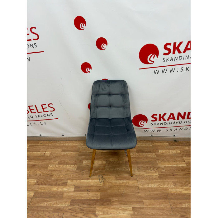 Silla de cocina Pearl (Velveta) de la exposición (Terciopelo gris)